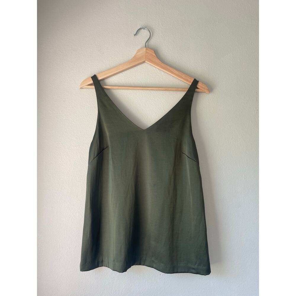 Banana Republic Olive Green Satin Slip Tank – Size XS